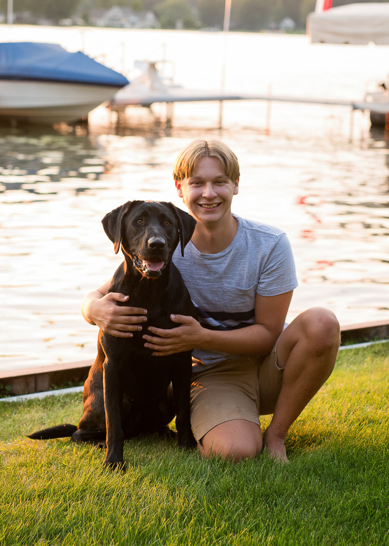 a photo of John with a dog